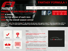 Tablet Screenshot of grandprixpredict.com